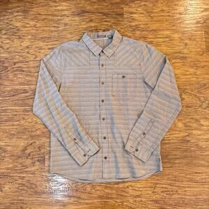 Toad & Co Gray Organic Cotton Blend Button Up Shirt Medium